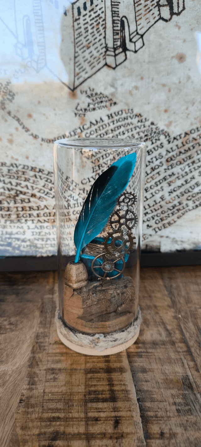 Magic'Plume bleu engrenage