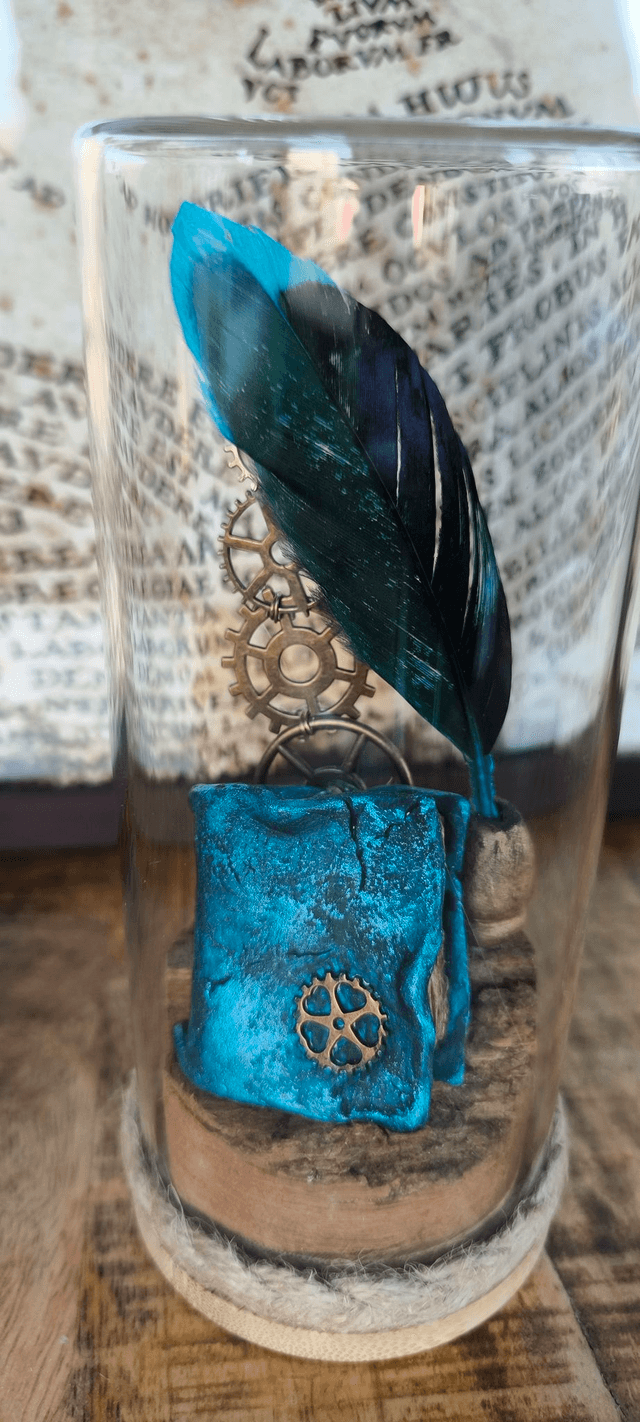 Magic'Plume bleu engrenage